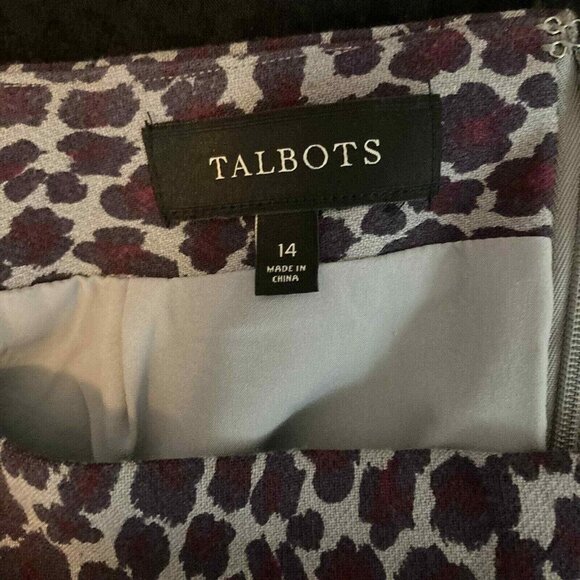 Talbots Animal Print Pencil Skirt - Size 14 - Picture 4 of 6
